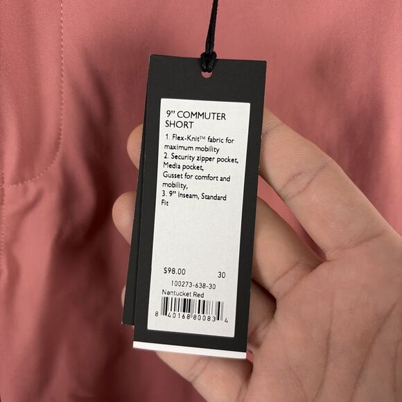 RHONE Men's 9" Inseam Commuter Short Premium Mens Activewear Size 30 NWT - Picture 3 of 6